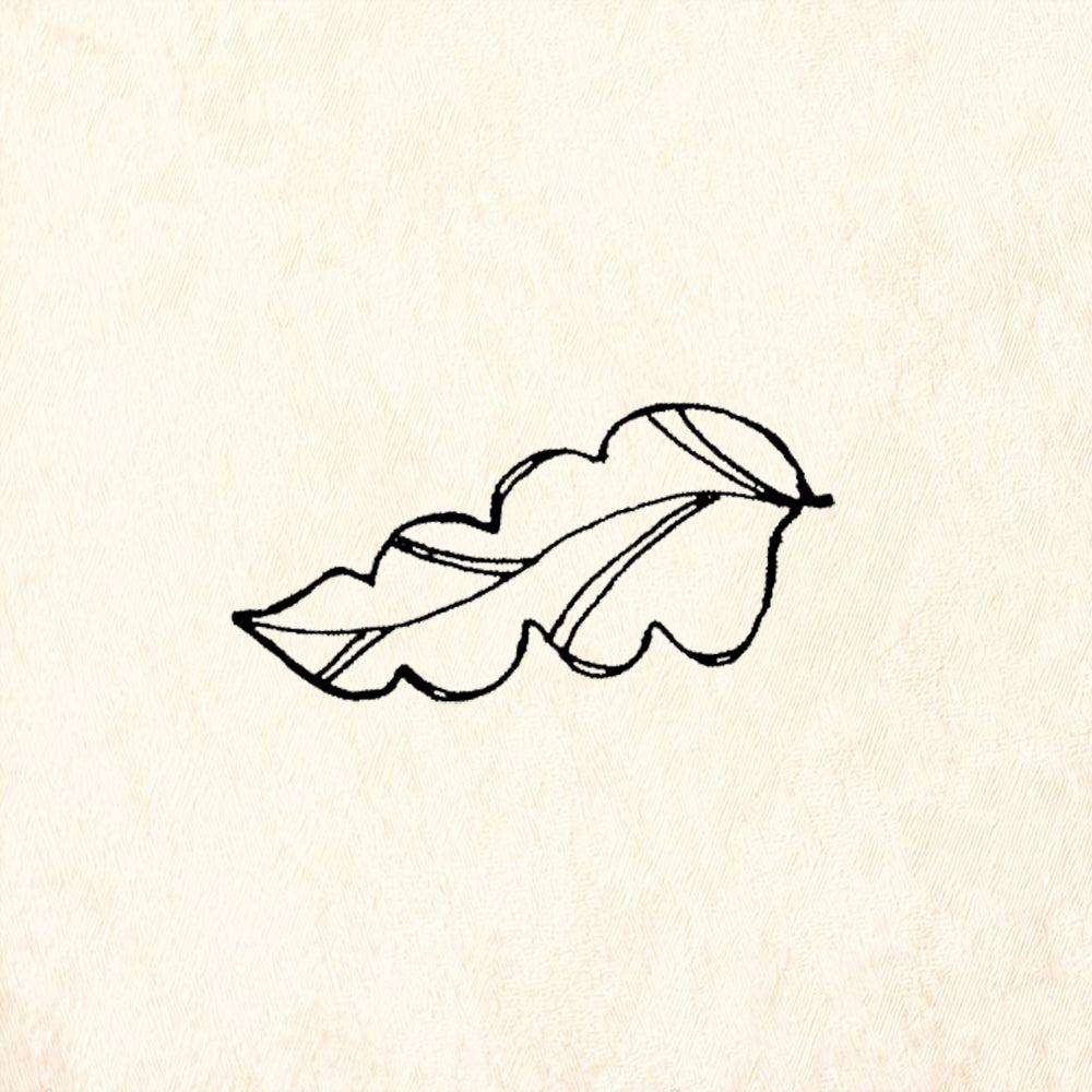 StampaFe Leaf Medium Serrated Oak Style Rubber Stamp