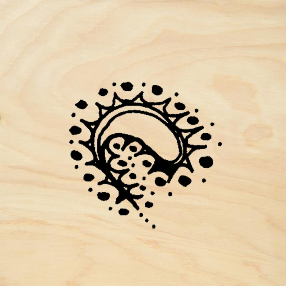 StampaFe Paisley Single Dotted Decorative Rubber Art Stamp