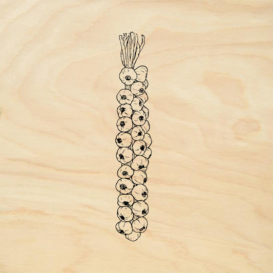 StampaFe Garlic Braid Hanging Bulbs Kitchen Rubber Art Stamp