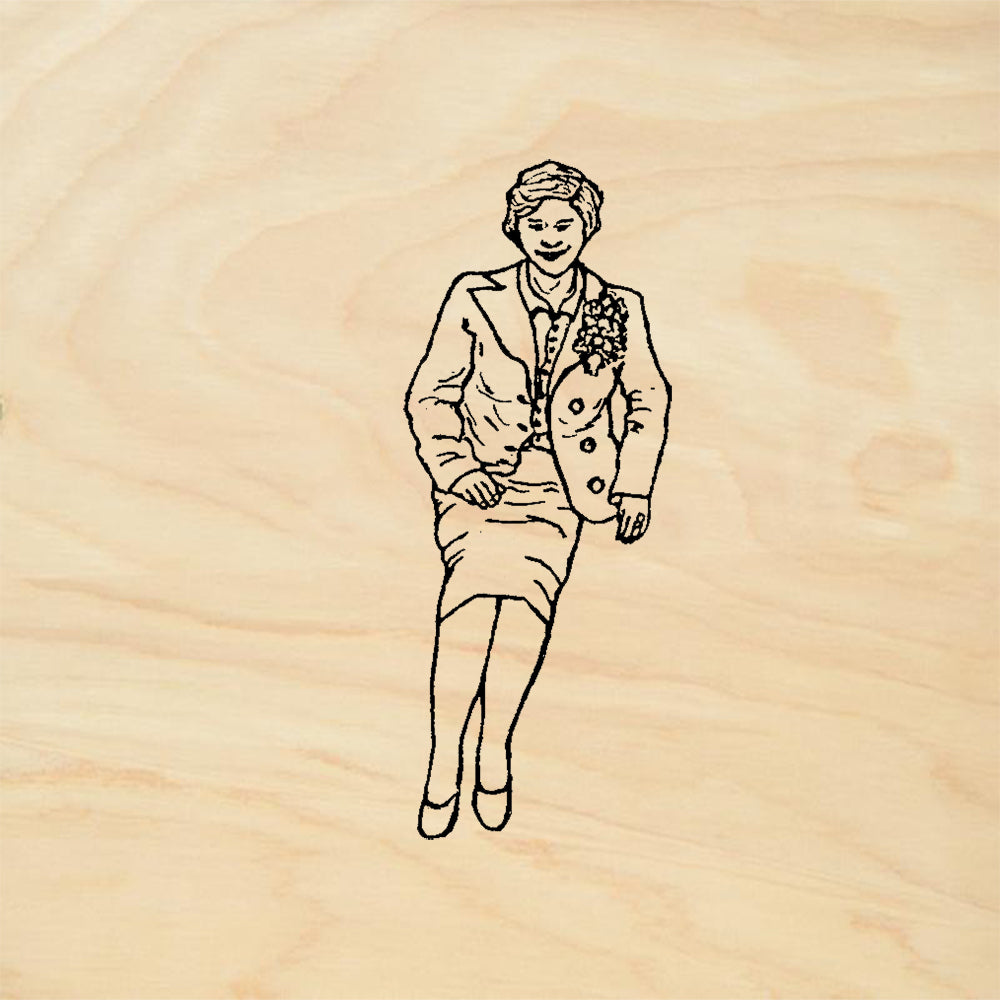 StampaFe Ada Woman in Suit Rubber Art Stamp