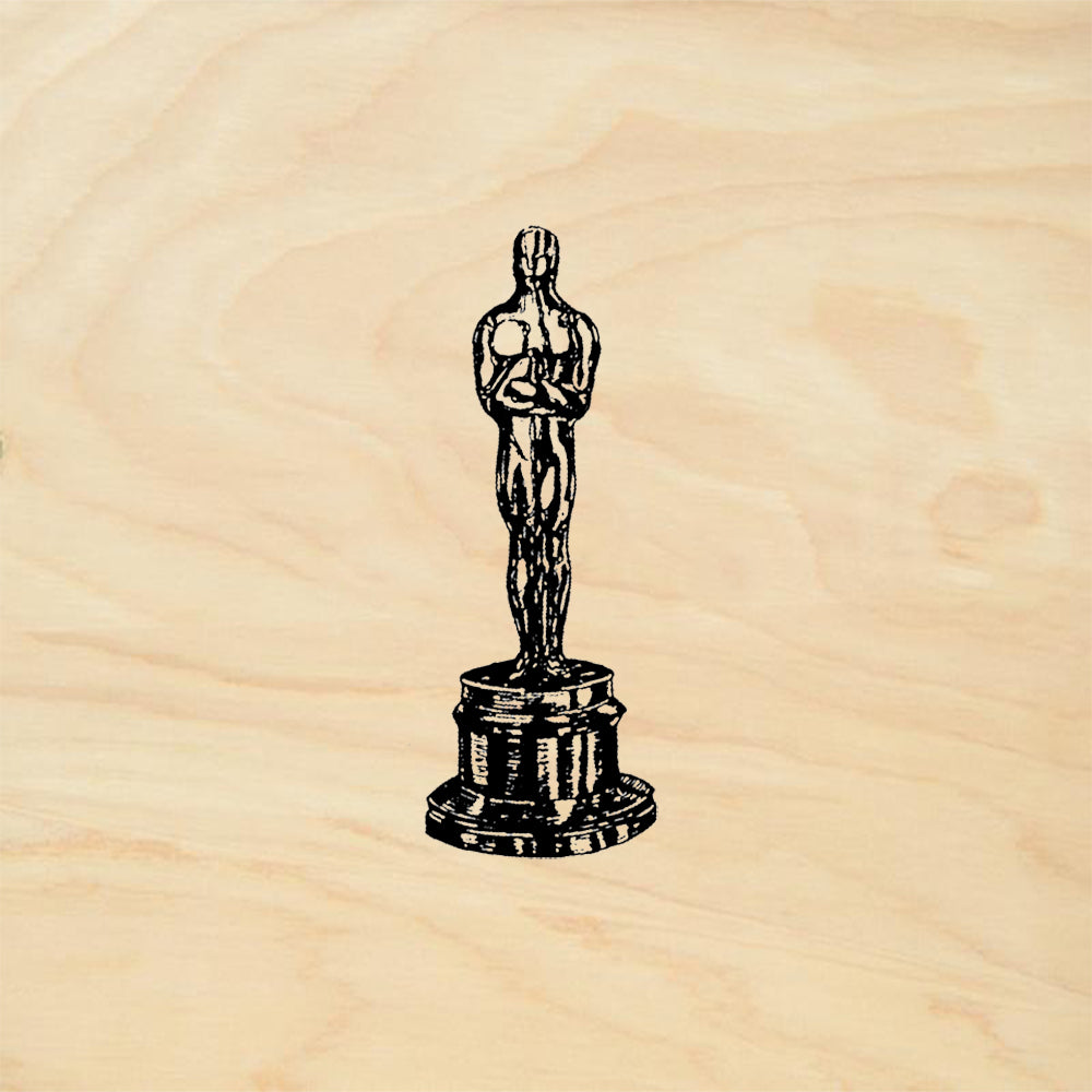 StampaFe Oscar Award Small Trophy Statuette Rubber Art Stamp