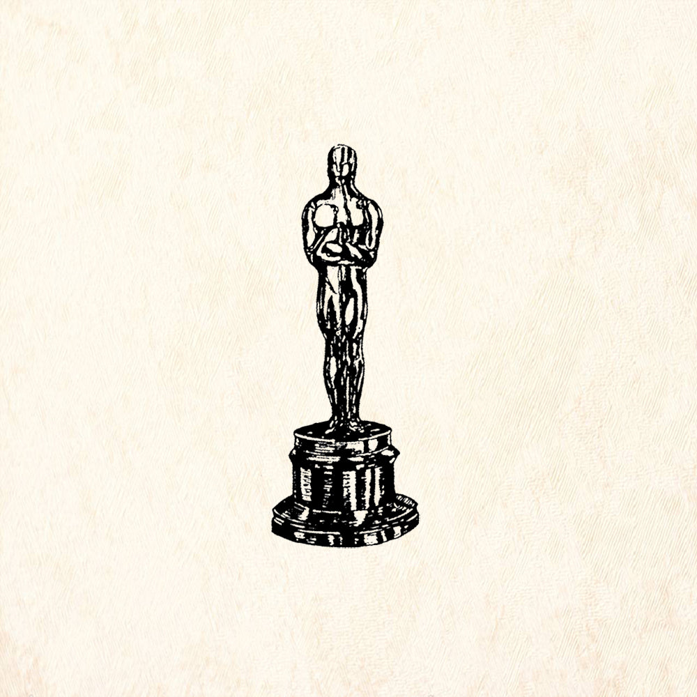StampaFe Small Oscar Award Rubber Art Stamp