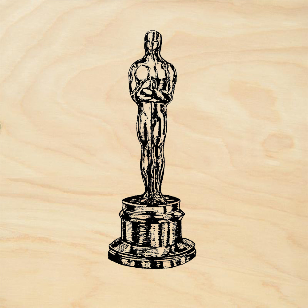 StampaFe Large Oscar Award Rubber Art Stamp