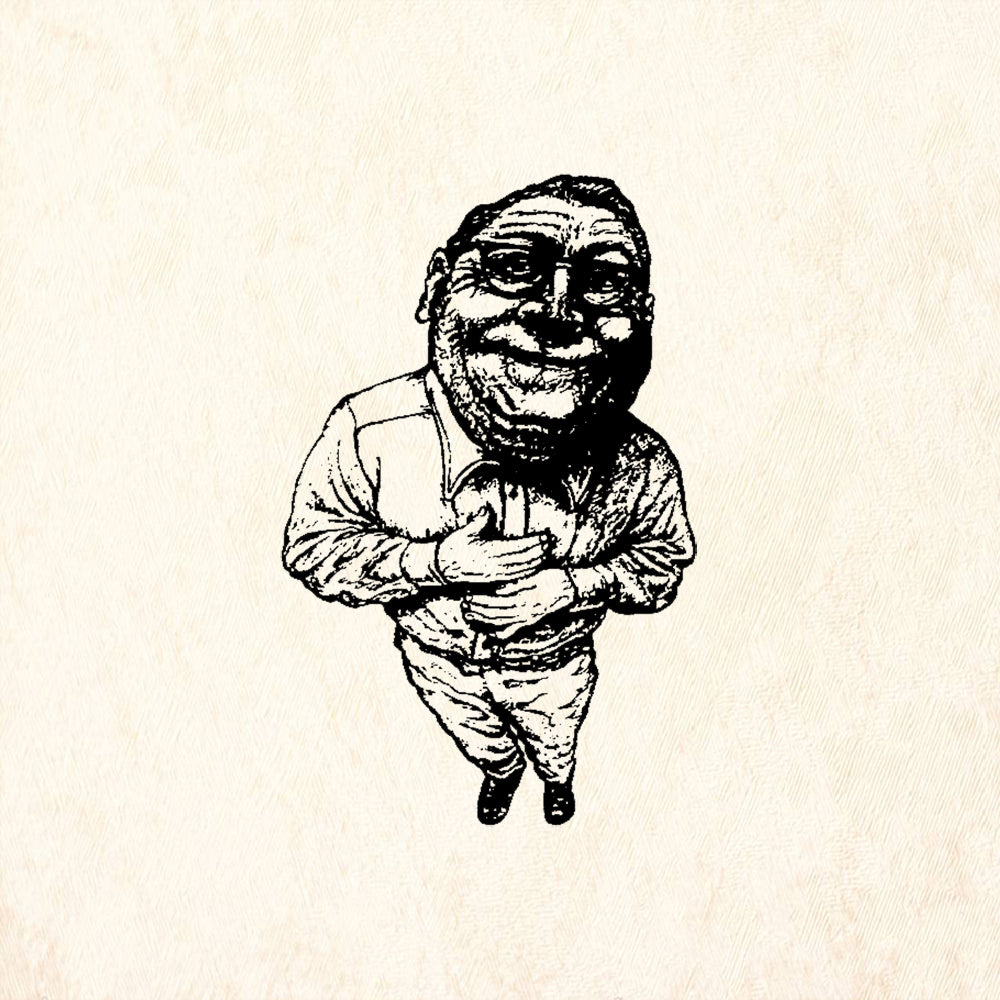 StampaFe Hector Laughing Man Caricature Figure Rubber Art Stamp