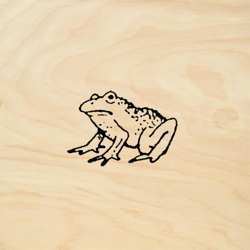 StampaFe Ribbit Frog Small Sitting Toad Rubber Art Stamp