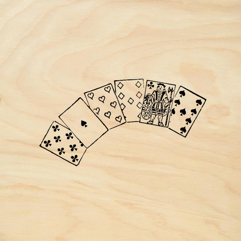 StampaFe Playing Card Hand Rubber Art Stamp
