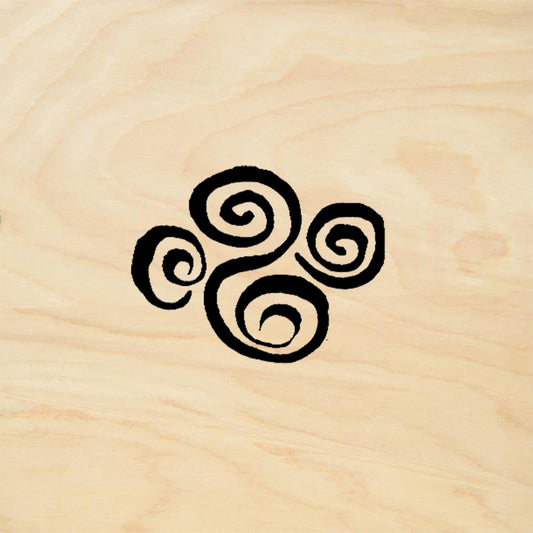 StampaFe Four Spirals Celtic Triskelion Swirl Rubber Art Stamp