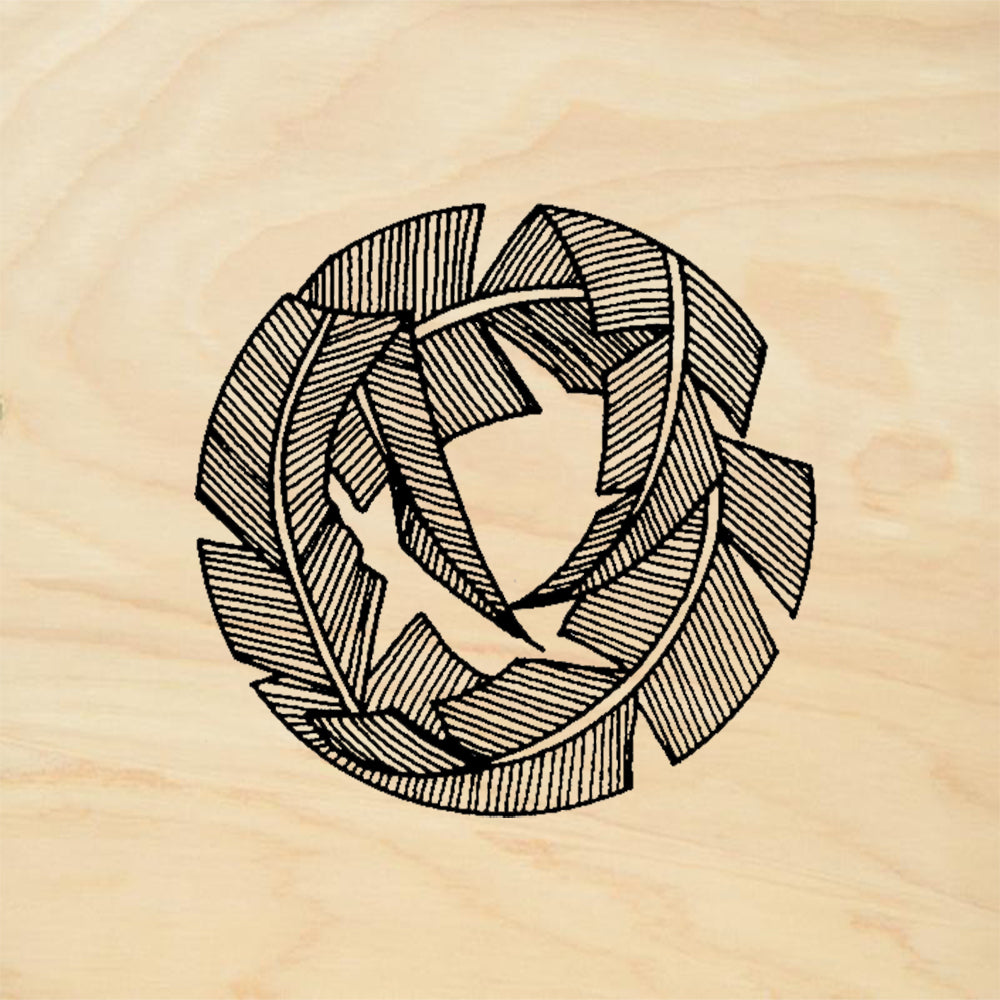 StampaFe Leaf Crest Rubber Art Stamp