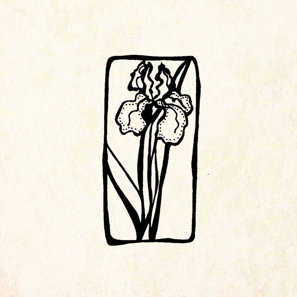 StampaFe Bearded Iris Rubber Art Stamp