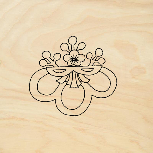 StampaFe Plum Blossom Asian Floral Spray Rubber Art Stamp