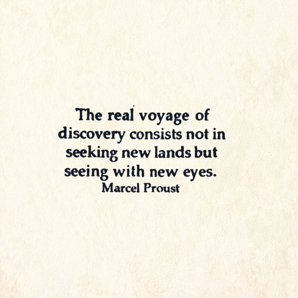 StampaFe Real Voyage of Discovery Proust Quote Rubber Stamp