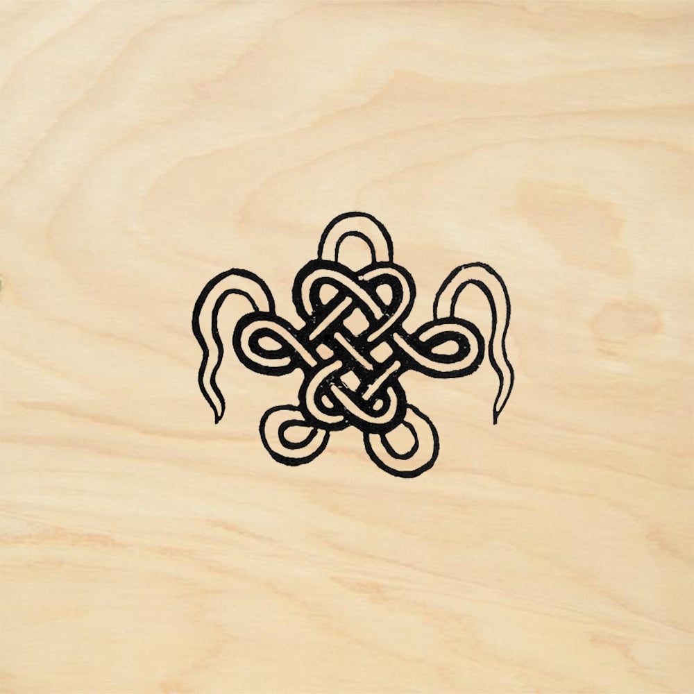 StampaFe Tibetan Endless Knot Celtic Interlace Rubber Art Stamp