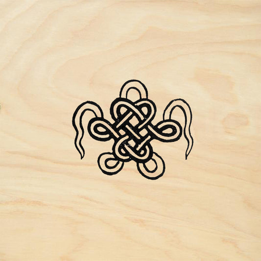 StampaFe Tibetan Endless Knot Celtic Interlace Rubber Art Stamp