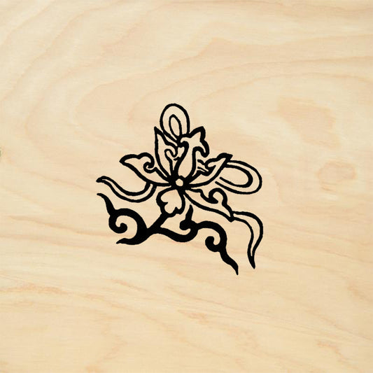 StampaFe Tibetan Lotus Stylized Floral Tribal Rubber Art Stamp