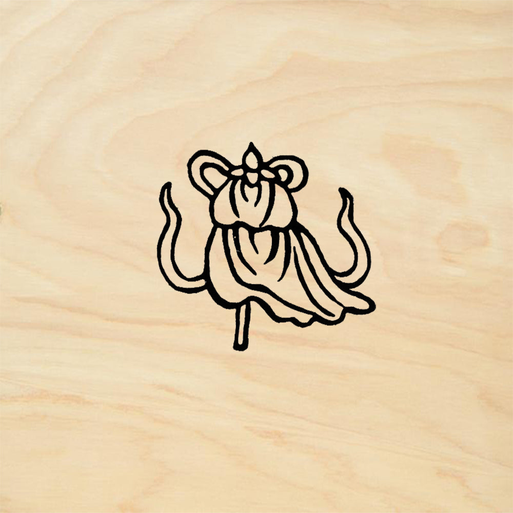 StampaFe Tibetan Victory Banner Whimsical Figure Rubber Art Stamp