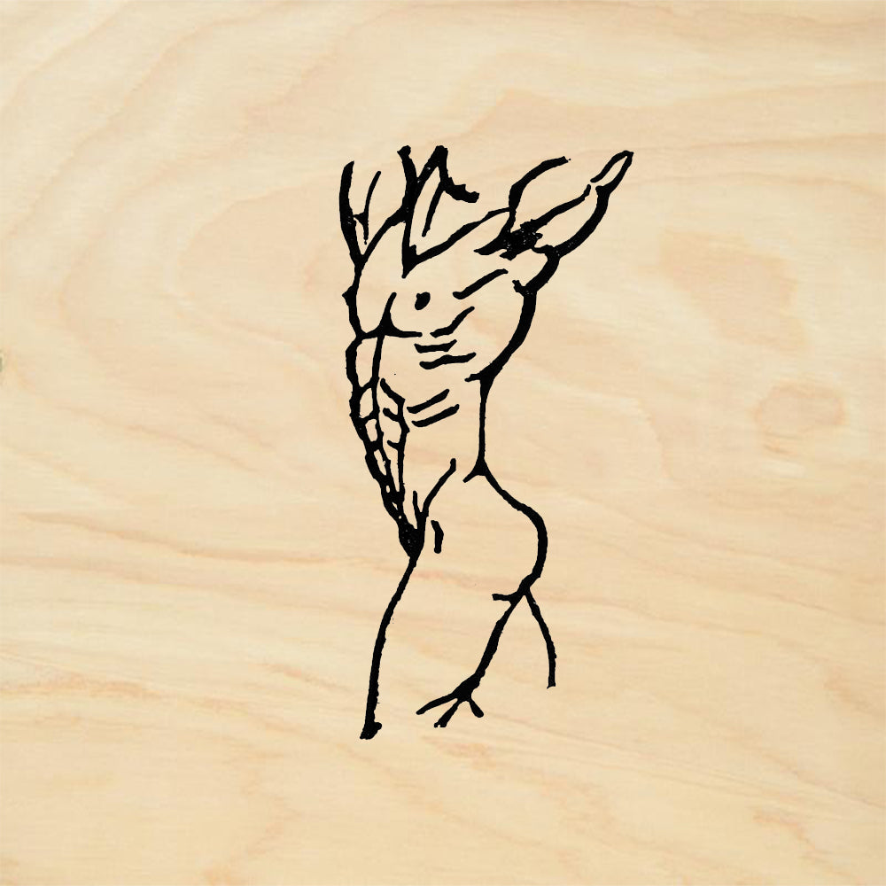 StampaFe Male Torso Athletic Figure Tree Form Rubber Art Stamp