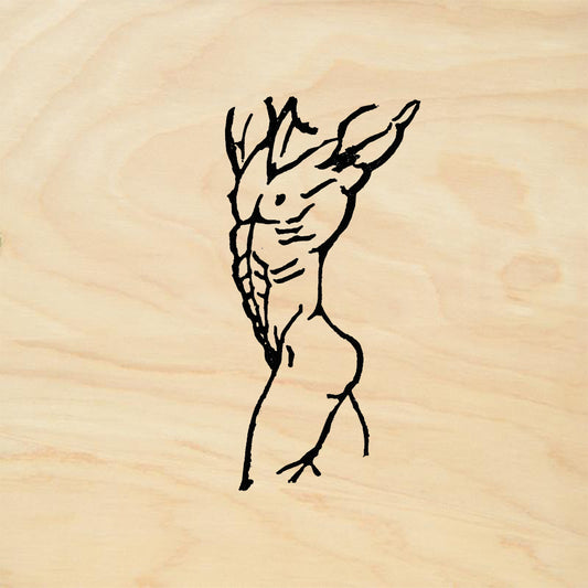 StampaFe Male Torso Athletic Figure Tree Form Rubber Art Stamp