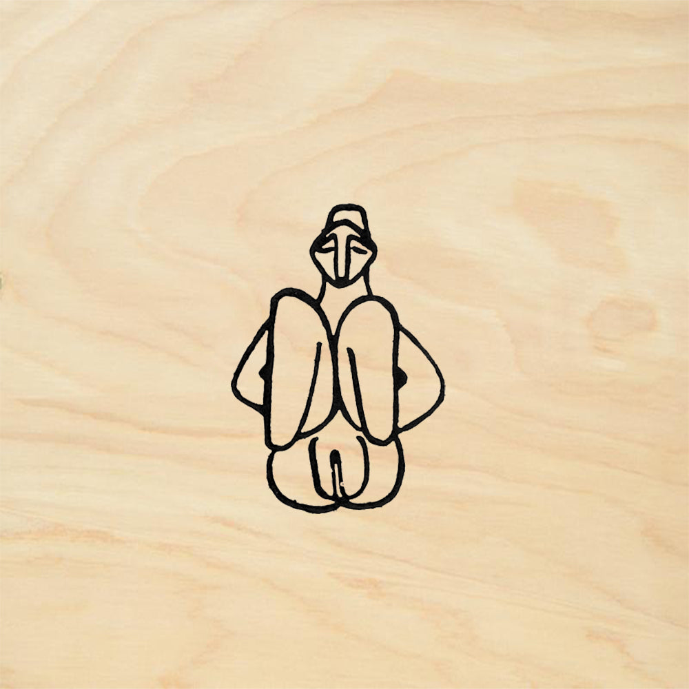 StampaFe Goddess Figure 2 Seated Ancient Form Rubber Art Stamp