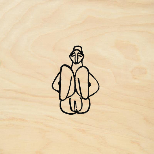 StampaFe Goddess Figure 2 Seated Ancient Form Rubber Art Stamp