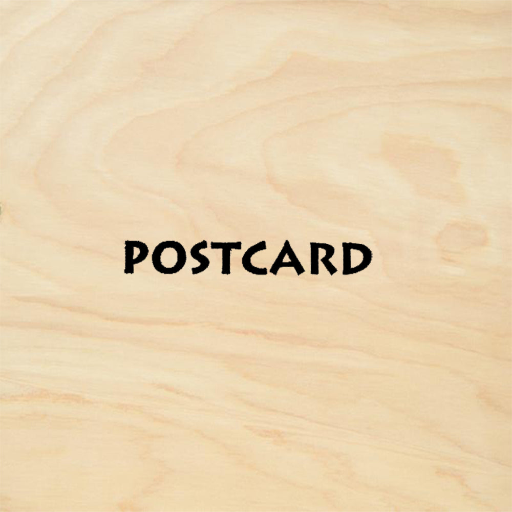 StampaFe Postcard Tiny Bold Text Mini Rubber Art Stamp