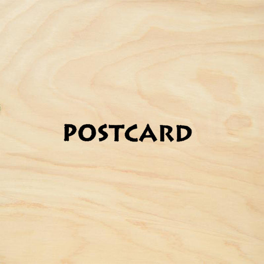 StampaFe Postcard Tiny Bold Text Mini Rubber Art Stamp