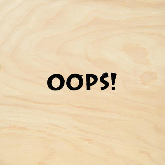 StampaFe Oops Tiny Bold Text Mini Rubber Art Stamp
