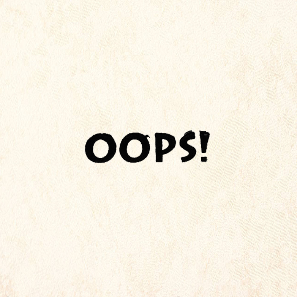 StampaFe Oops Tiny Bold Text Mini Rubber Stamp