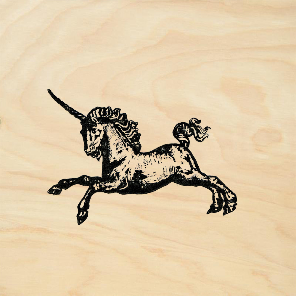 StampaFe Unicorn Small Leaping Mythical Horse Rubber Art Stamp