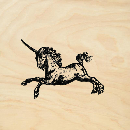 StampaFe Unicorn Small Leaping Mythical Horse Rubber Art Stamp