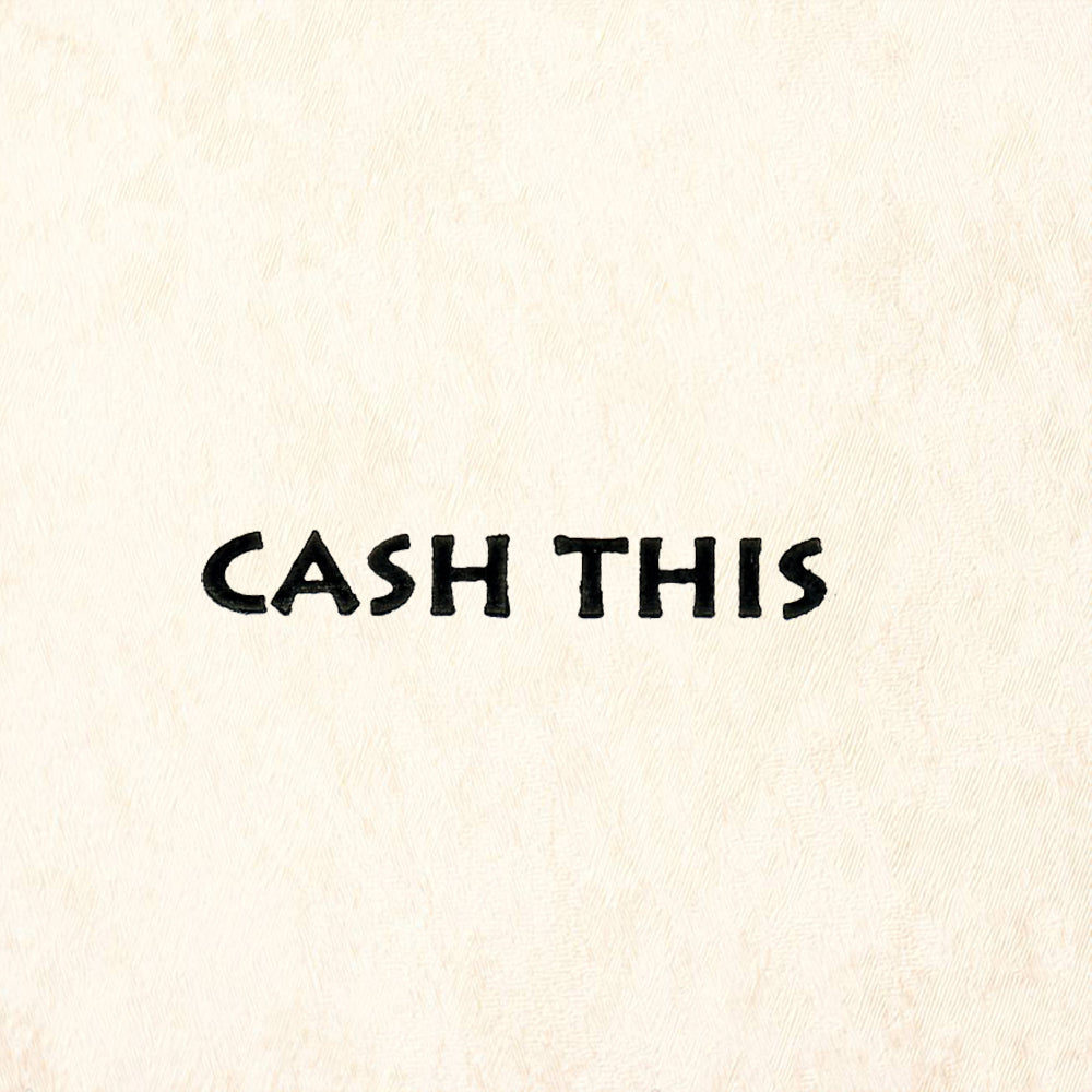 StampaFe Cash This Funny Bold Text Rubber Stamp