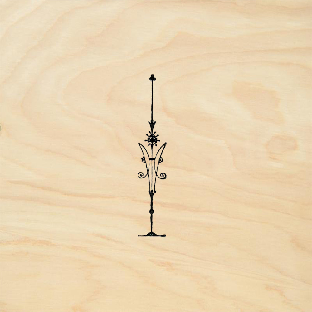 StampaFe Ornament Zot Decorative Finial Arrow Rubber Art Stamp