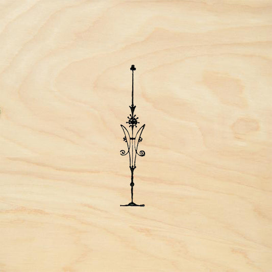 StampaFe Ornament Zot Decorative Finial Arrow Rubber Art Stamp
