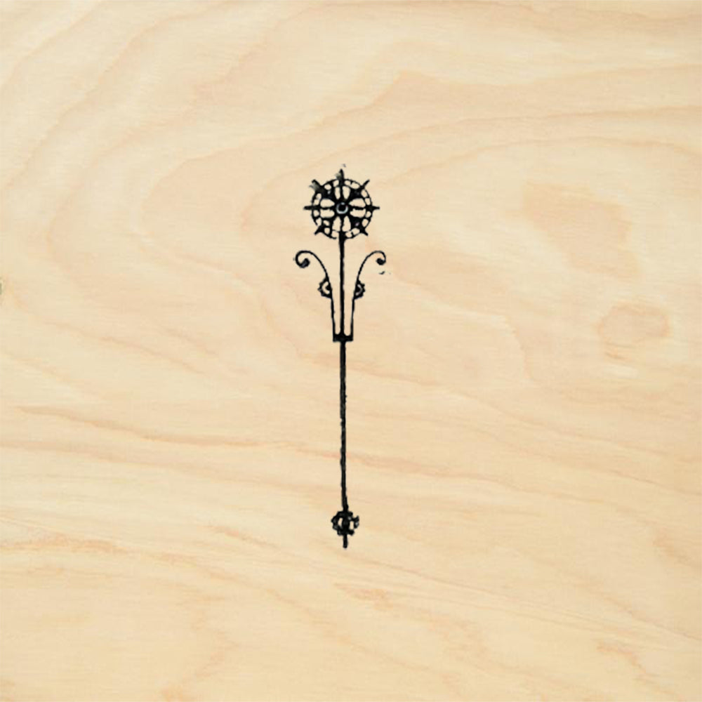 StampaFe Flower Zot Decorative Floral Finial Rubber Art Stamp