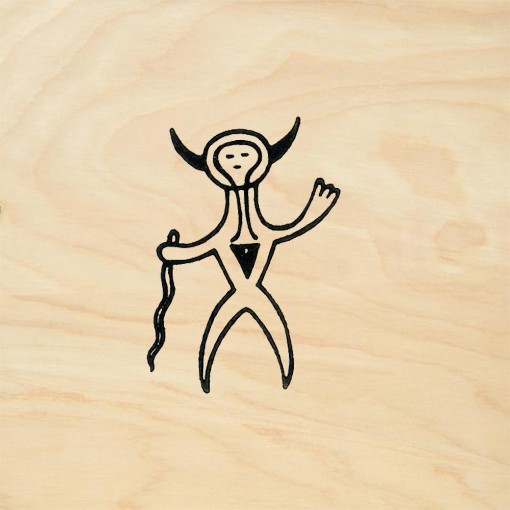StampaFe Petro Man Petroglyph Stick Figure Rubber Art Stamp