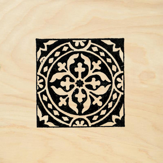 StampaFe Tile One Cross Medallion Mosaic Rubber Art Stamp