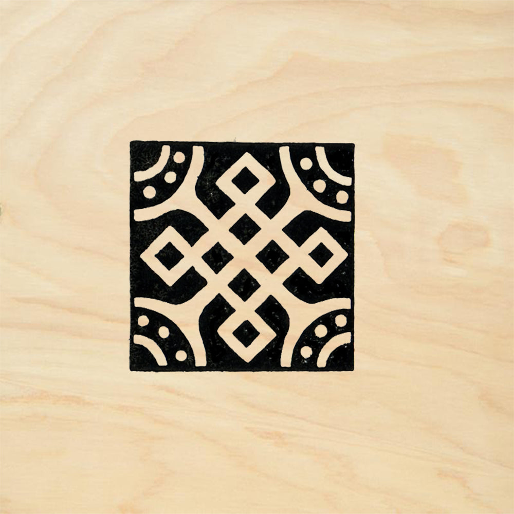 StampaFe Tile Two Celtic Endless Knot Square Rubber Art Stamp