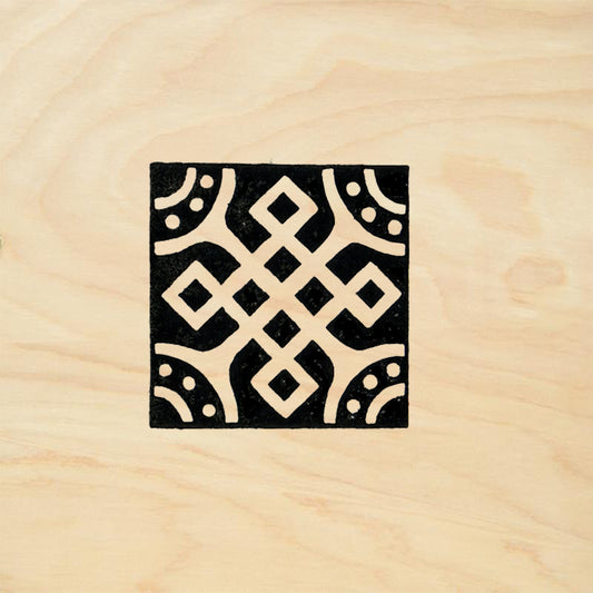 StampaFe Tile Two Celtic Endless Knot Square Rubber Art Stamp