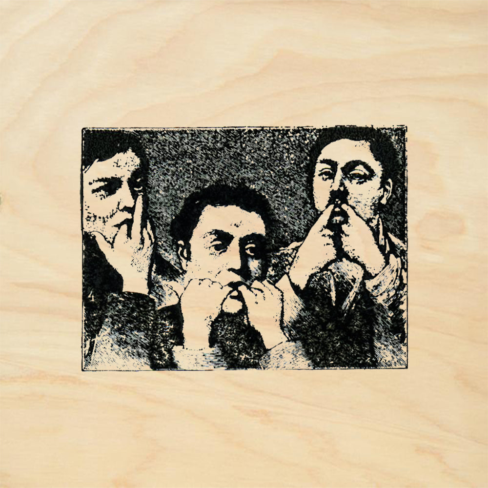 StampaFe Whistlers Three Men Whistling Humor Rubber Art Stamp