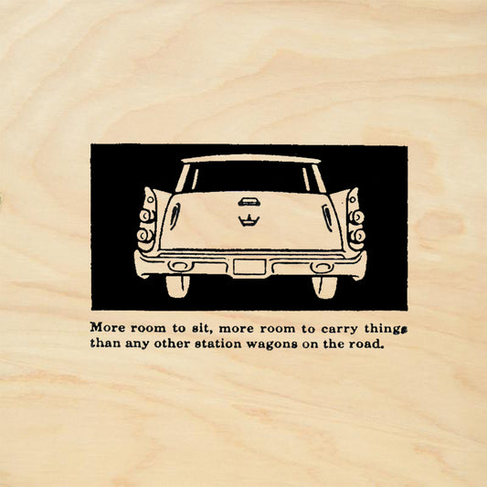 StampaFe Station Wagon Vintage Car Rear View Rubber Art Stamp