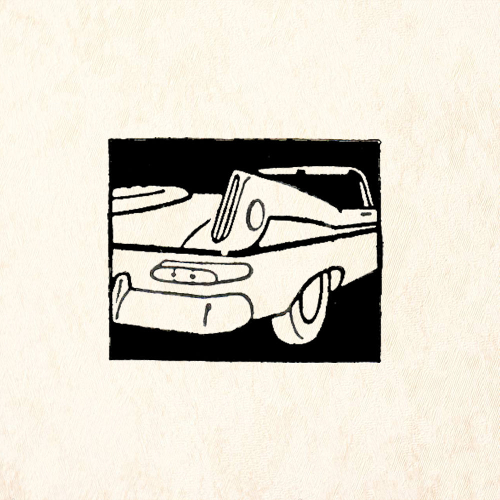 StampaFe Fin Tailed Car Rubber Art Stamp