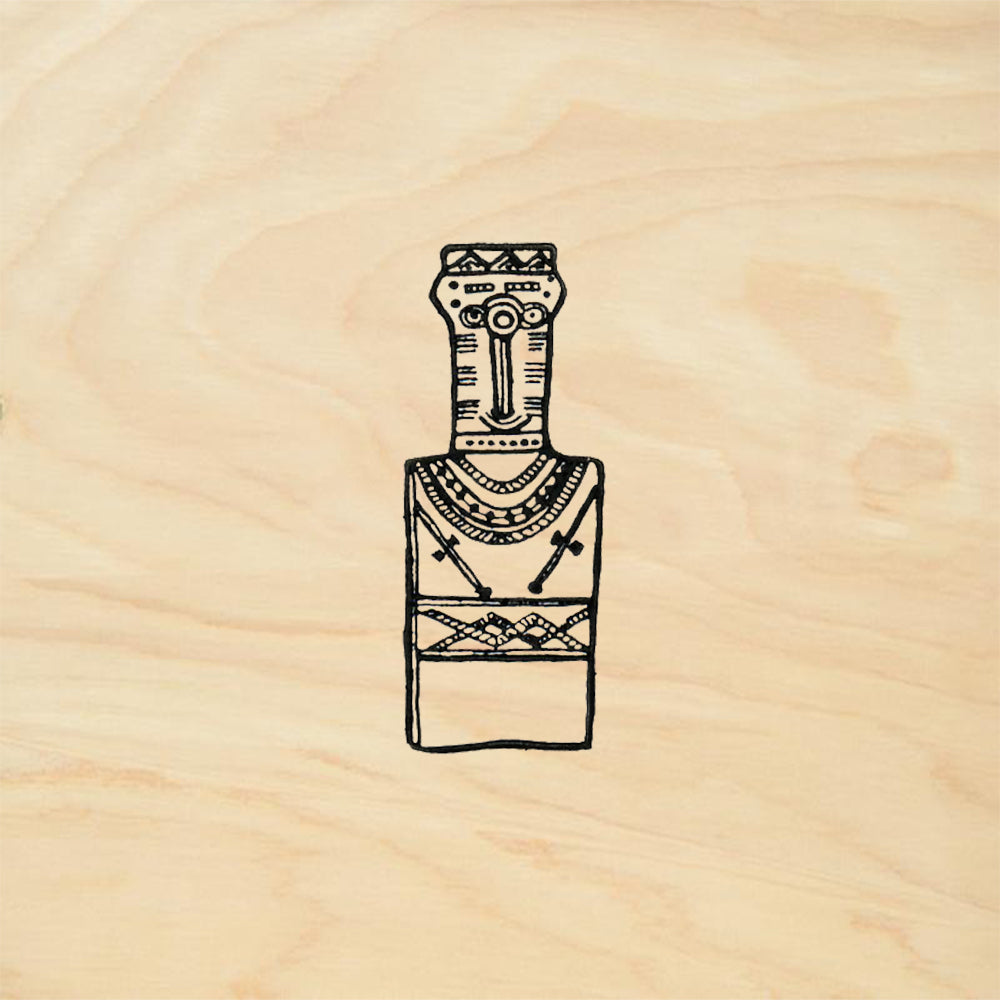 StampaFe Primitive Figure 2 Tribal Rubber Art Stamp