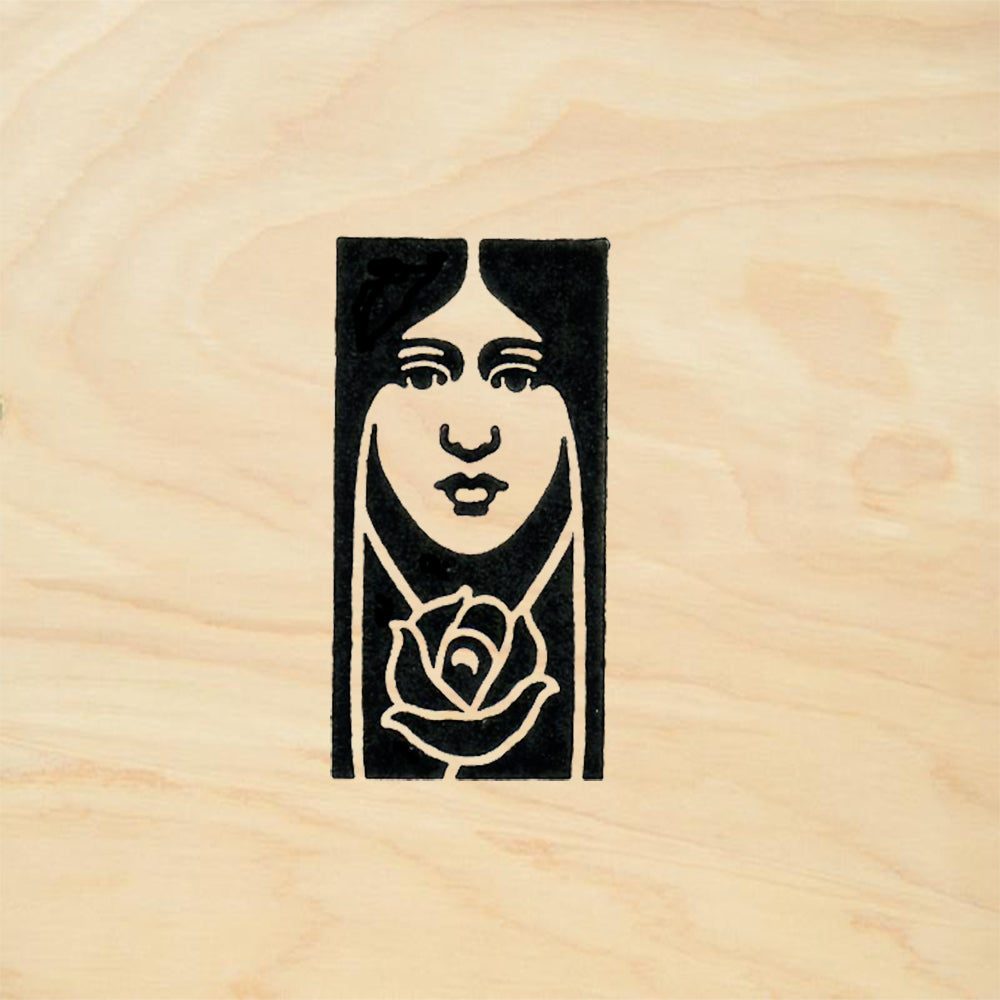 StampaFe Deco Woman Face Front Art Deco Rubber Art Stamp