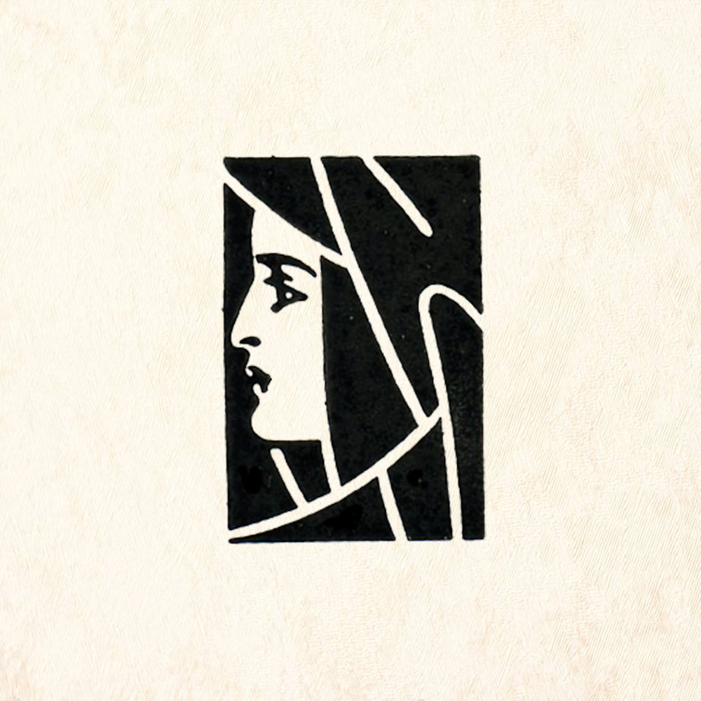 StampaFe Deco Woman Face Left Art Deco Rubber Art Stamp