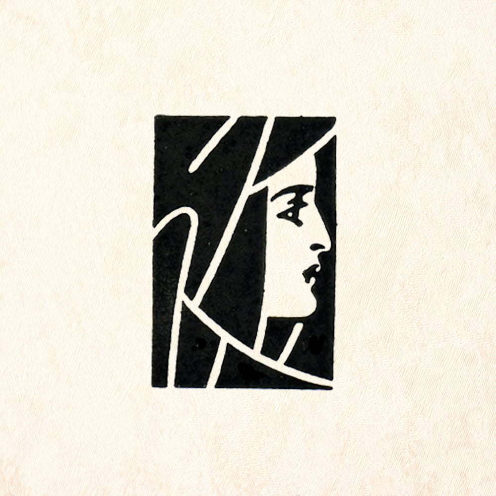 StampaFe Deco Woman Face Right Art Deco Rubber Art Stamp