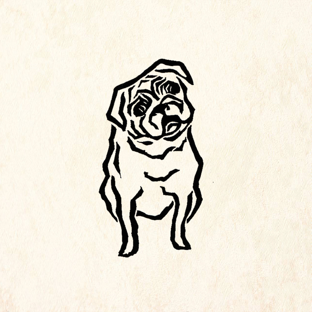 StampaFe Bull Dog Animal Rubber Art Stamp