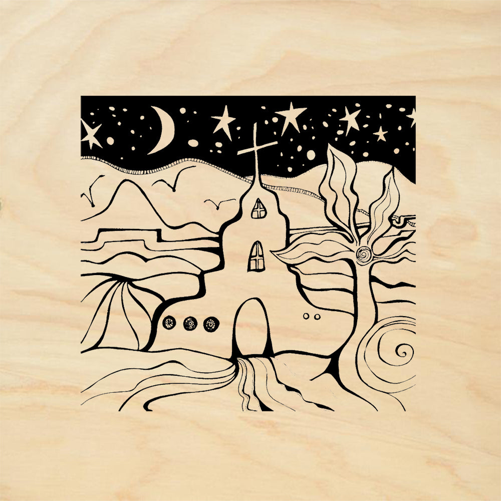StampaFe Penny's Church Southwest Rubber Art Stamp
