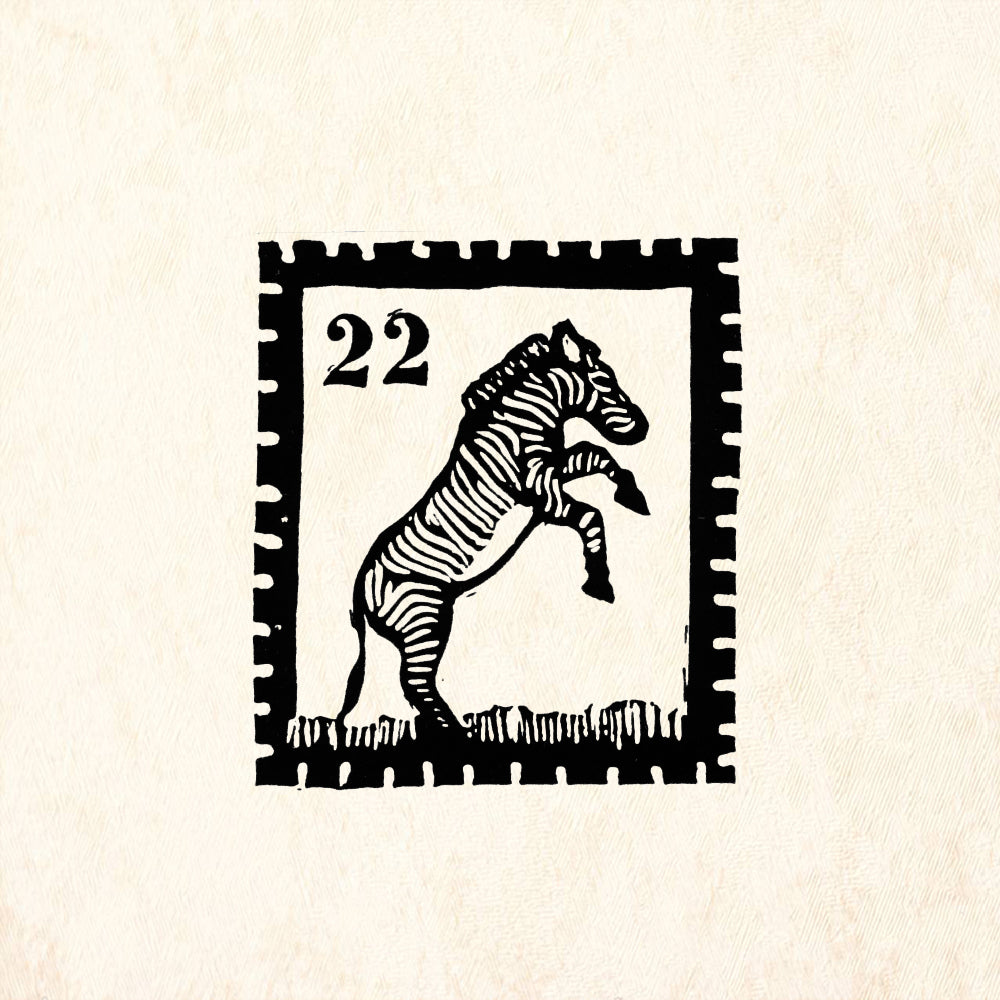 StampaFe Zebra Mail Animal Rubber Art Stamp