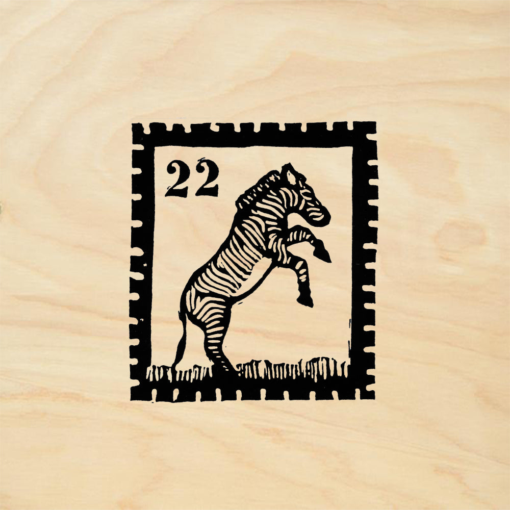 StampaFe Zebra Mail Animal Rubber Art Stamp