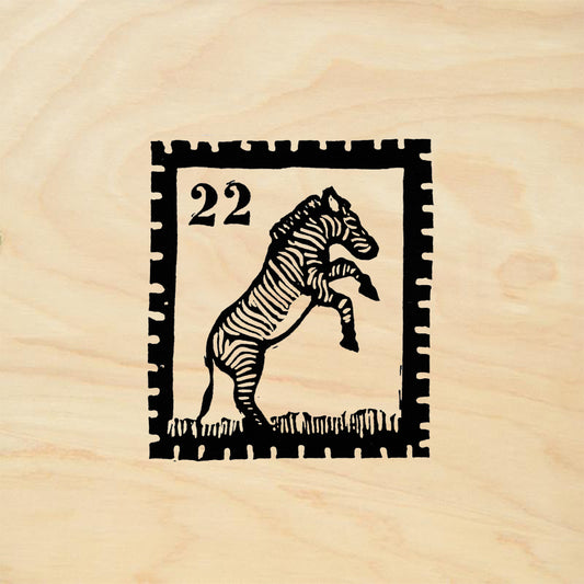 StampaFe Zebra Mail Animal Rubber Art Stamp