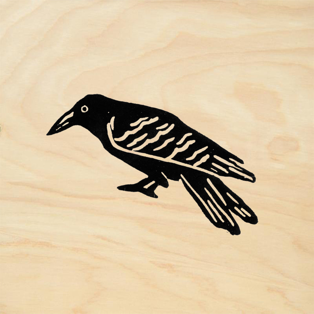 StampaFe Crow Carved Animal Rubber Art Stamp